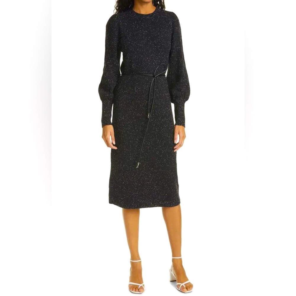 Ted Baker Black Sweater Dress Size 5 (Large)